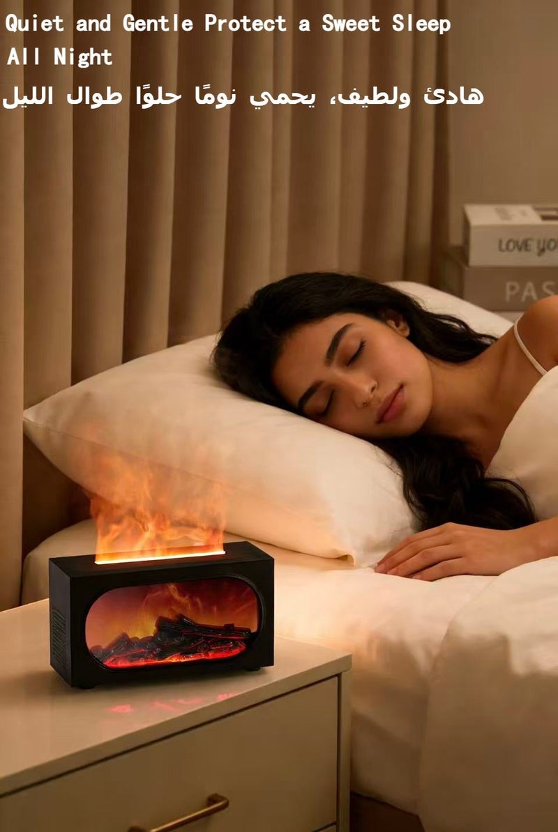 Field air humidifier，Essential Oil Diffuser Aromatherapy Diffuserwith Dynamic Flame Effects 140ml ，air humidifier，Waterless Auto Off for Office Bedroom Home ,45ml/h - Image 3